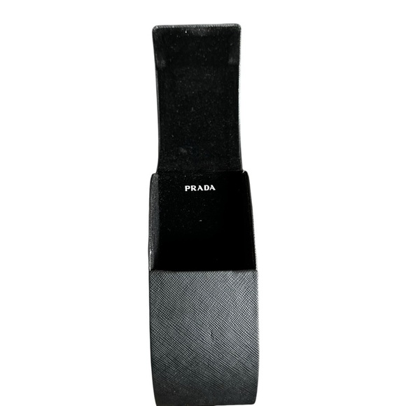 PRADA Black Saffiano Leather Large Sunglasses Case - Picture 4 of 6